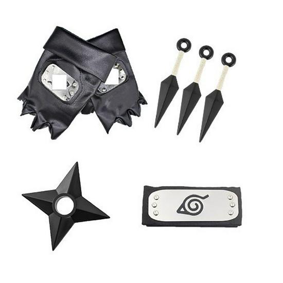 Доступный: Маска Какаши, Кунаи и сюрикены Наруто, Набор повязки Конохи