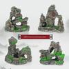 Resin Rockery Stone Decoration with Pine, Aquarium Ornament, Fish Tank Landscaping, Water Grass Simulation, Stone Hiding House
