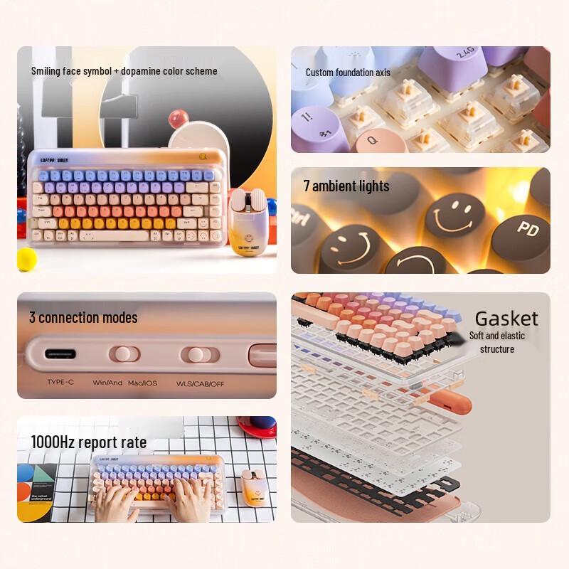 LOFREE Smile Tri-Mode Hotswap Mechanical Keyboard