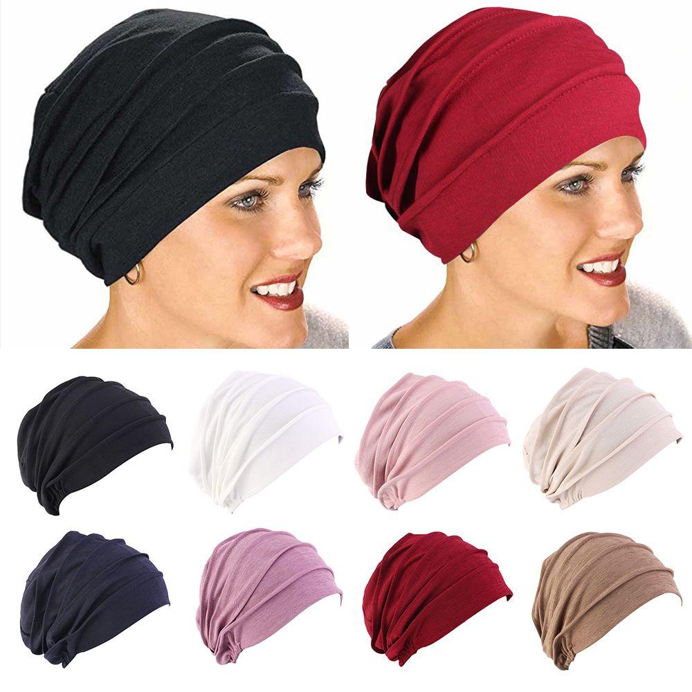 Winter Warm Hair Loss Headscarf Sleep Caps Women Turban Hat Chemo Hat Head Wrap Muslim Hijabs
