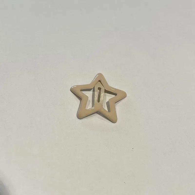 20 шт. красочные заколки для волос в форме звезды BB для девочек Y2K сладкие заколки-звезды для женщин простые металлические защелкивающиеся заколки для волос головные уборы ювелирные аксессуары