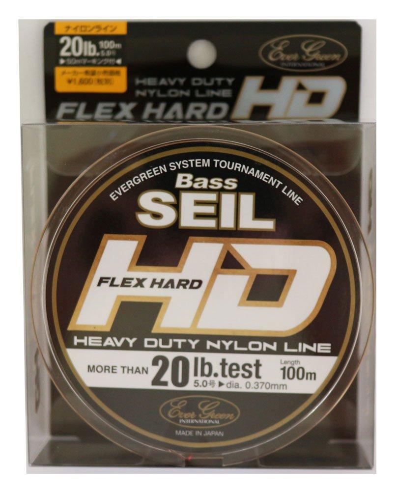 EVERGREEN Nylon Bass Rope, Flex Hard HD, 100m, 20lb, Camouflage Pastel Brown