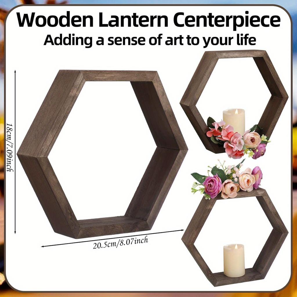 Шестиугольная плавающая настенная полка, шестиугольная полка для хранения - для любителей домашнего декора - идеальный подарок - подходит для ванной комнаты, спальни