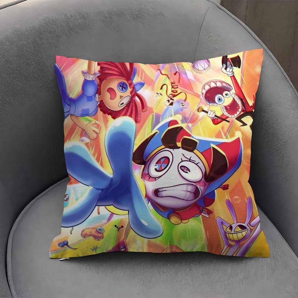 Anime The Amazing Digital Circus Pillow Cushion Cover Pillowcase Living Room Sofa Home Decor