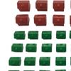 Набор из 12 красных домиков и 32 зеленых отелей для игры Hotel