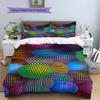 3D Vison Pattern Bedding Quilt Set Quilt Cover Pillowcase Home Decoration Gift (1 * duvet cover + 2 * pillowcase, without core)