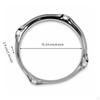 6-Inch Drum Hoop Chrome with 4 Holes Polished Hardware for Drummers,