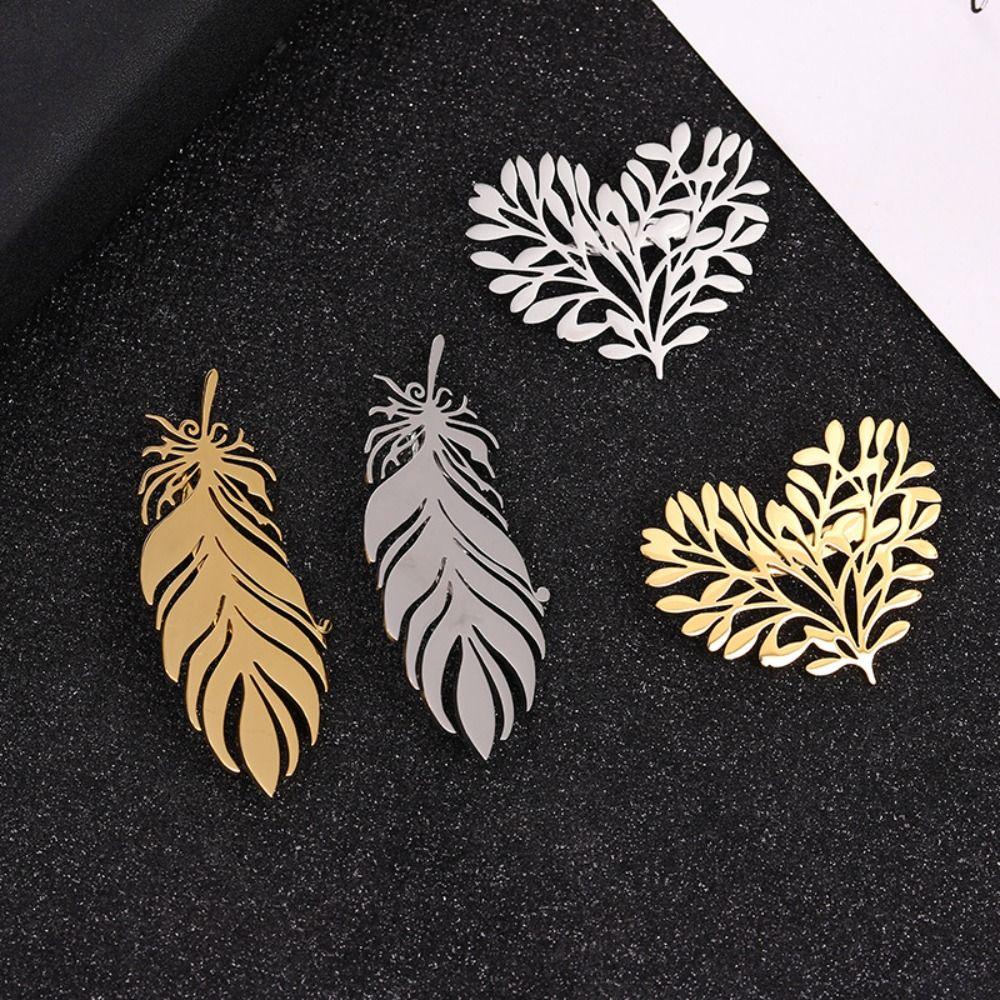 Trend Feather Pin Metal Suit Collar Brooch Clothing Accessories Tree of Life Badge Men/Women