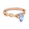 Moonstone Marquise Ring -925 Sterling Silver Rose Gold Vermeil