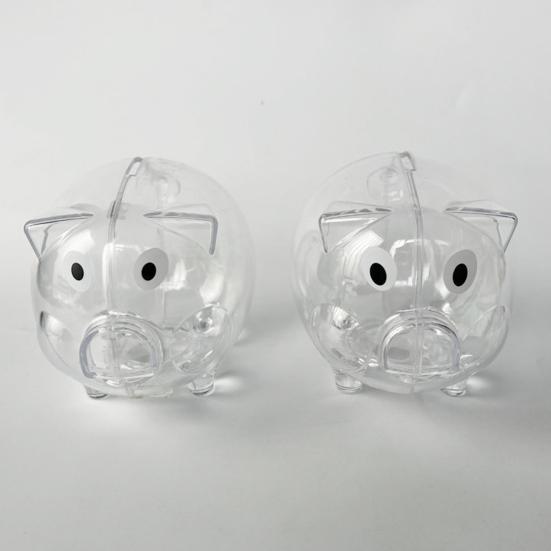 Мультяшная копилка прозрачная пластиковая копилка большая емкость монета денежный контейнер для детей и взрослых накопительный кейс банка для хранения украшение