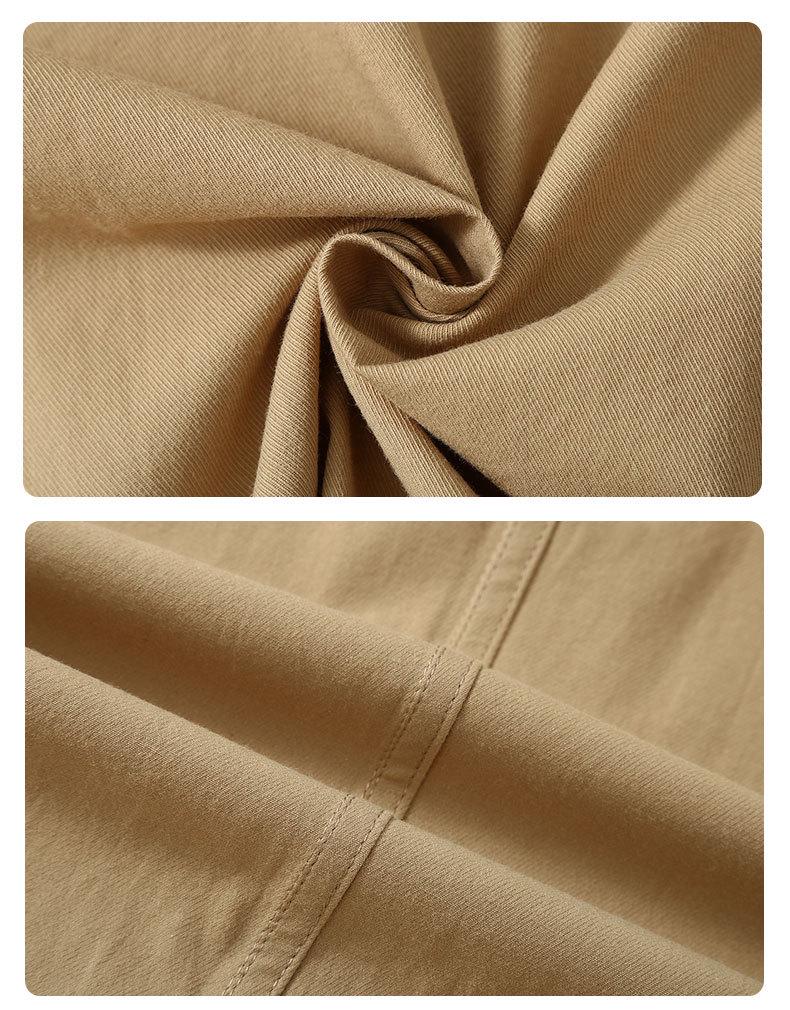 Мужская летняя белая повседневная хлопковая рубашка с двойным карманом