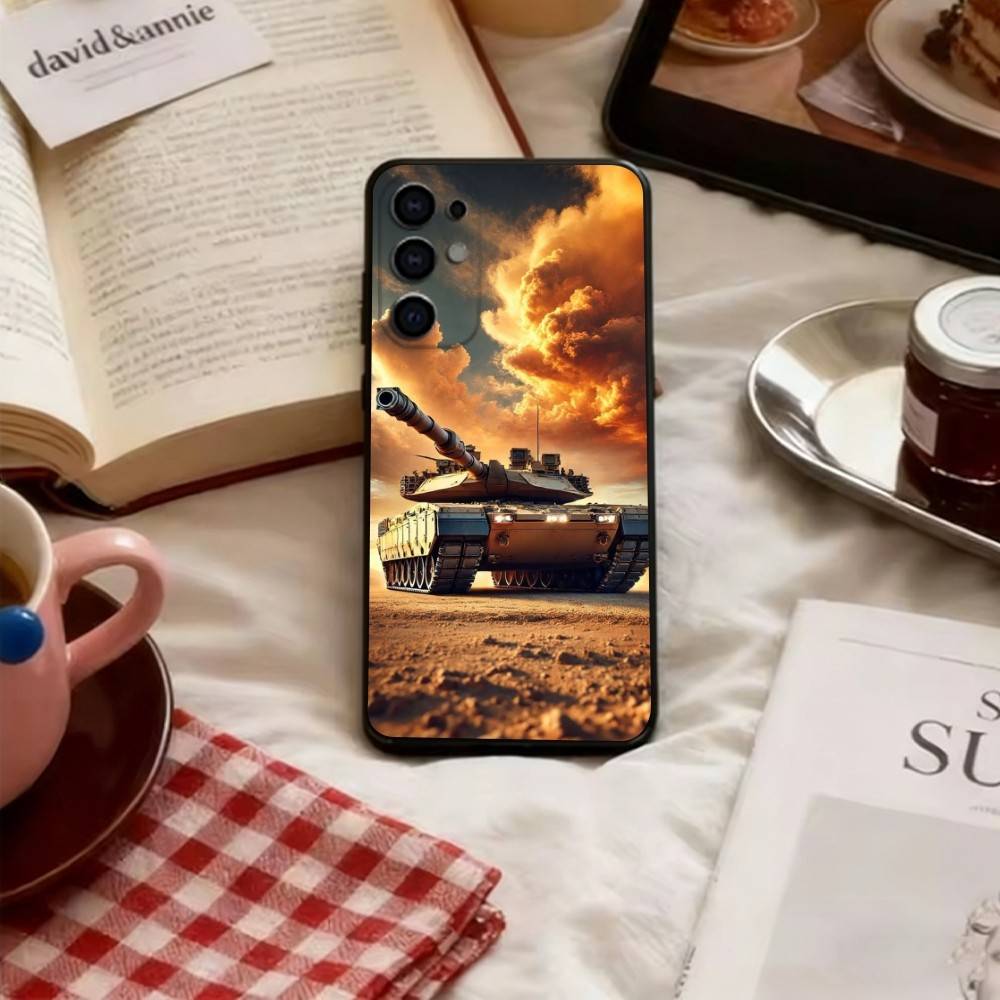 Чехол для телефона "Тяжелый танк" для Samsung S25, S24, S21, S22, S23, S30, Ultra, S20, Plus, Fe, Lite, Note, 10, Мягкий черный чехол