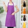 Unisex Apron Long-lasting Work Apron with Pockets Adjustable Straps Cooking Apron for Grill Restaurant Bar Cafes