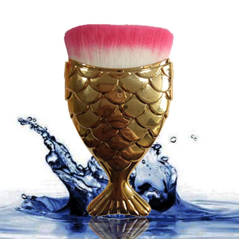 Косметическая кисть в форме русалки, прочная пластиковая ручка, профессиональные принадлежности, для дома