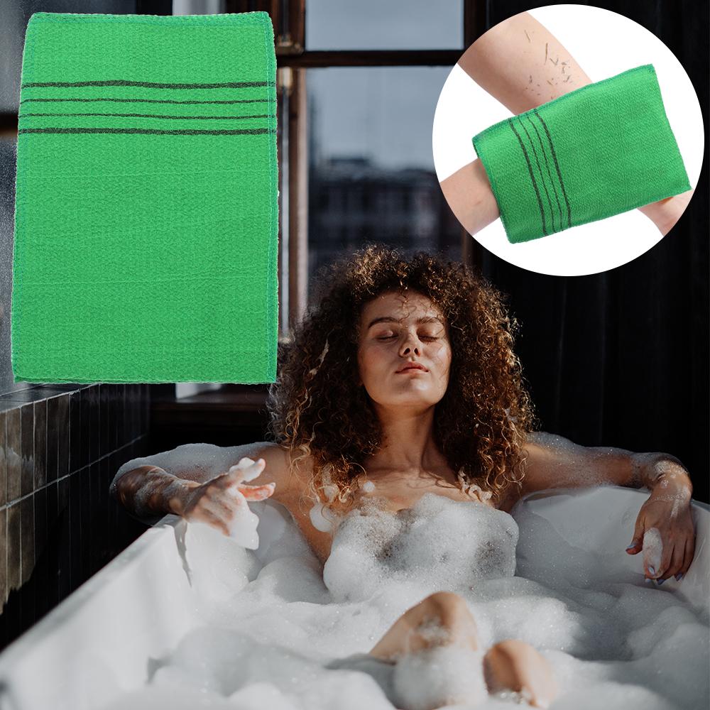 Durable Portable Body Rub Cleaner Exfoliating Bath Towel Shower Scrubber Bath Glove Washcloth