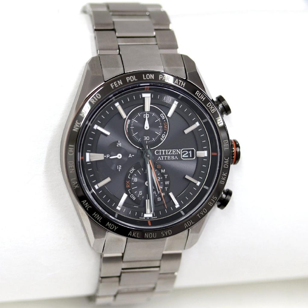 Citizen Наручные часы Attesa Act Line AT8189-61E H800-A1CN206, Радиоуправляемые, Хронограф, Eco-Drive, Кварцевые, Мужские