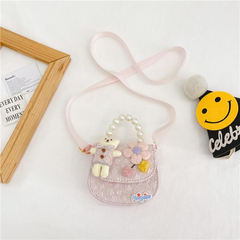 Adorable Mini Pearl Heart Flower Handbag For Kids Perfect For Daily Outfits