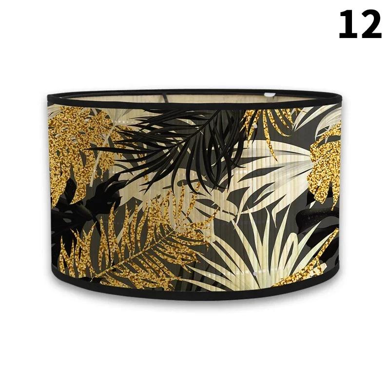 E27 Винтажные абажуры с цветочным принтом из бамбука ручной работы, чехол для лампы для бара, кафе, настенный светильник, люстра для домашнего декора