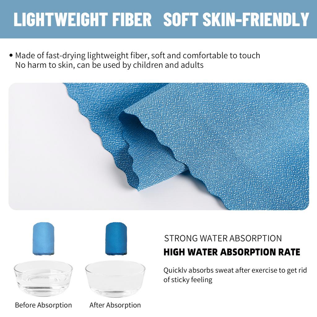 Hiturb Outdoor Travel Round Cloth Bag Packaging Quick Drying Towel Absorbent Quick Drying Lightweight Portable Beach Running