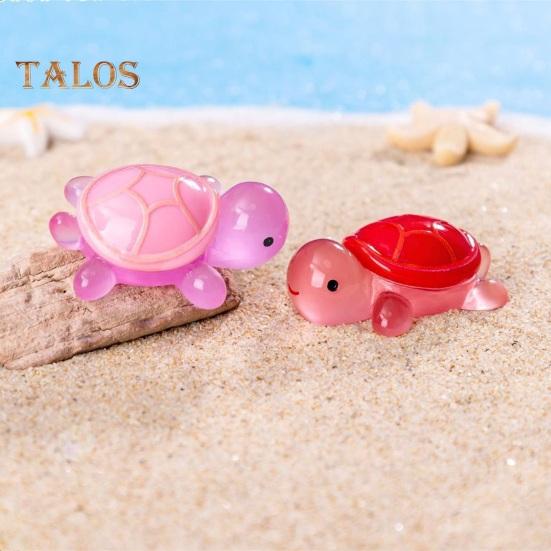 10/30 шт. красочная мини-фигурка черепахи, светящаяся в темноте, крошечное украшение в виде черепахи, миниатюрная статуэтка животного, настольное украшение, сувениры для вечеринки