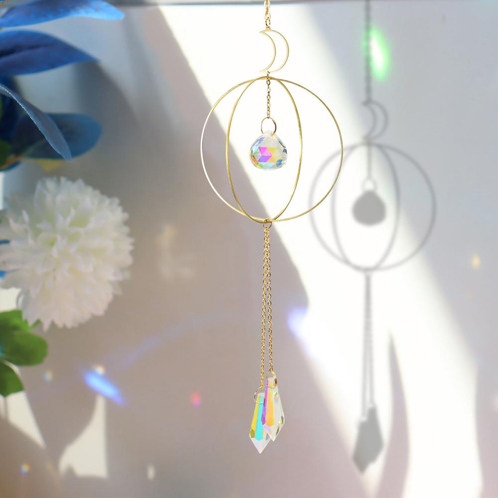 Crystal Sun Catcher Prisms Hanging Prisms Rainbow Crystal Sun Sensor Pendant for Window Outdoor Garden Wedding Decoration
