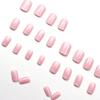 Элегантные короткие накладные ногти с градиентом от нюдового до розового, съемные и удобные для шикарного девичьего образа.