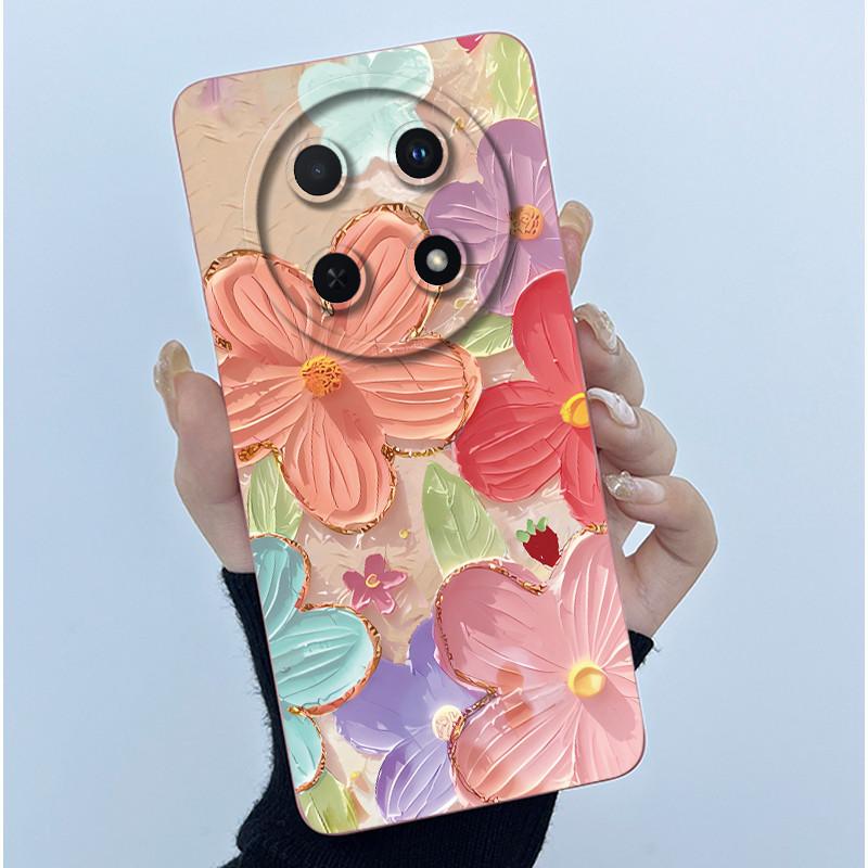 Чехол для Huawei Nova 12i 12 i Силиконовый Защитный Чехол Модный Простота цветок Funda для Huawei Nova 13i Nova12i Coque Capa