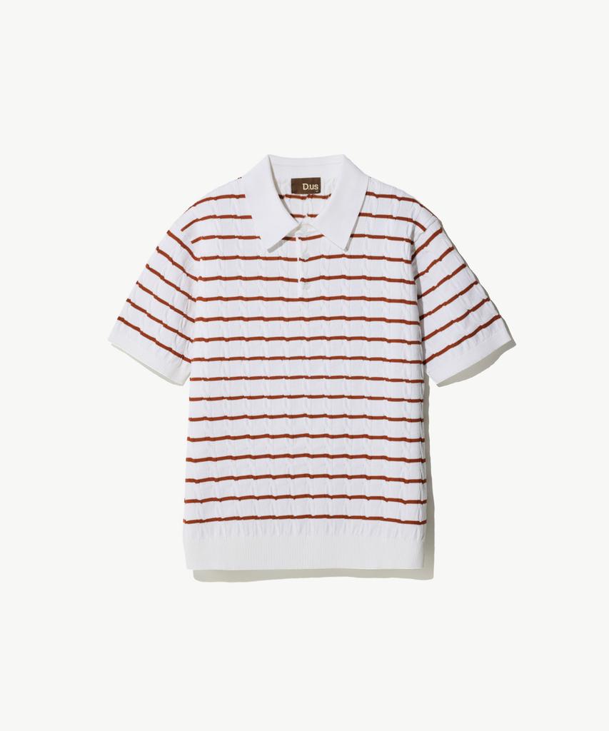 STCO Diems Ice Touch Cable Short Sleeve Knit_Orange (Classic Fit)_Dktxb64Cto