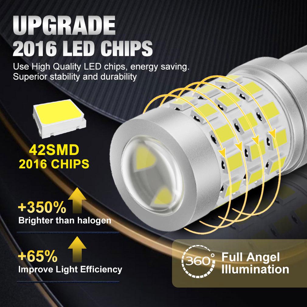 2 шт. W5W T10 LED CANBUS без ошибок 42SMD светодиодные чипы 194 168 Автомобильные внутренние габаритные огни Автолампы Плафоны для салона 1000Лм 12В Лампа 6000К