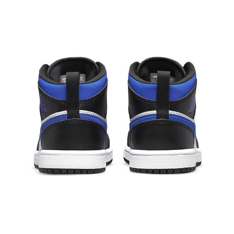 Air Jordan 1 Mid PreSchool 'Racer Blue' (Unisex) White / Black / Racer Blue Kids' Basketball Shoes 640734 140