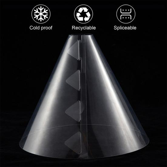 10/20 шт. Колпаки для растений, садовые колпаки, многоразовые, устойчивые к погодным условиям, прозрачные, конусообразные, защищают растения от птиц, заморозков, улиток, животных, молодые растения