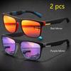 2 предмета модные винтажные квадратные спортивные солнцезащитные очки для мужчин и женщин для вождения и рыбалки брендовые дизайнерские солнцезащитные очки ретро мужские очки UV400
