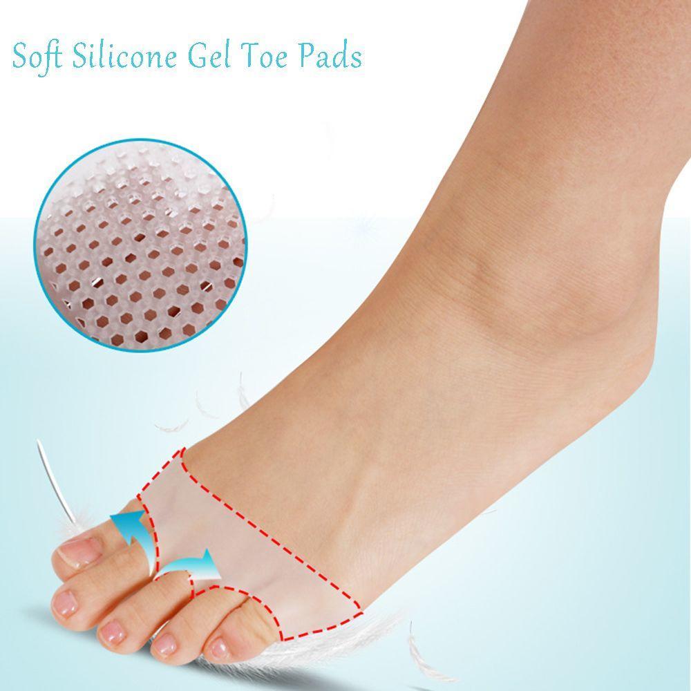 1 Pair Comfortable Feet Care Breathable Shoe Insert Soft Silicone Gel Toe Pads Insole
