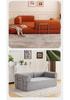 Retro Fabric Convertible Sofa Bed: Compact Modular Design for Small Apartments