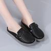 Женские сандалии, повседневные белые тапочки, мягкие туфли на плоской подошве, пляжная обувь, студенческие сабо, черные туфли для вождения и ходьбы для девочек