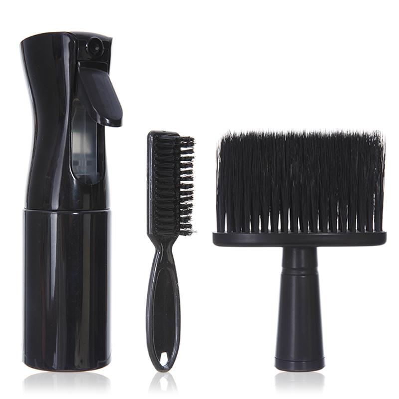 3 шт. Профессиональный набор парикмахерских щеток для шеи, щетка для стрижки, бритья бороды, бутылка-спрей, парикмахерская щетка для чистки, салонные инструменты для укладки