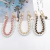 Vintage Pearl Bag Strap for Handbag Double Layer Chain Pearl Phone Lanyard DIY Purse Replacement Handles Bag Accessory