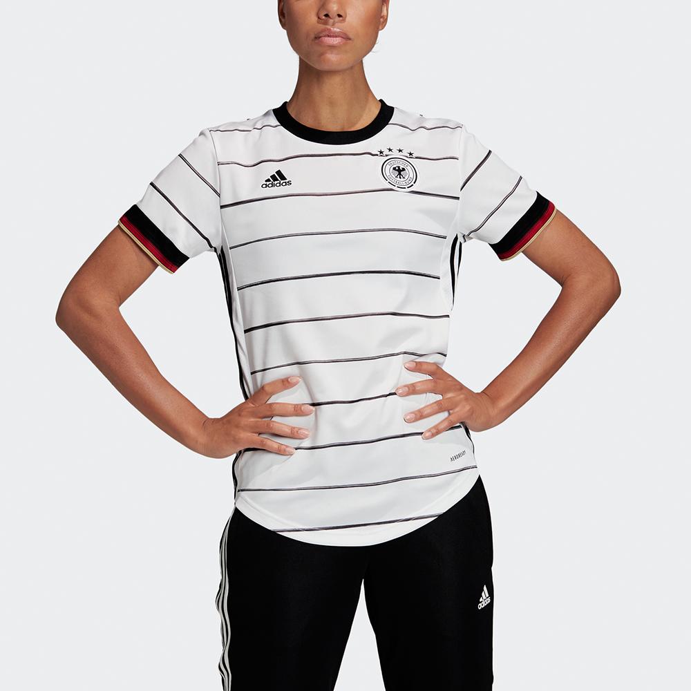 adidas Германия 2020/21 Домашняя футболка Женская с коротким рукавом Футбольная футболка Белая EH6102