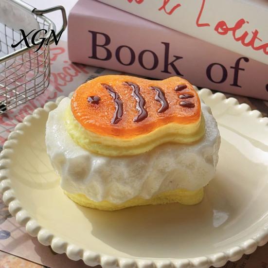 Kids Stress Reliever Taiyaki Squeeze Toy Relief Fidget Ultra-Realistic Dessert Food Sticky Toys for Adults Durable