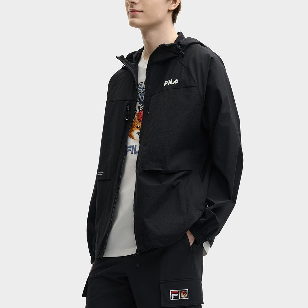 Fila Оригинальная модная повседневная плетеная куртка с капюшоном для мужчин Legendary-Blue F11M529705F-NV