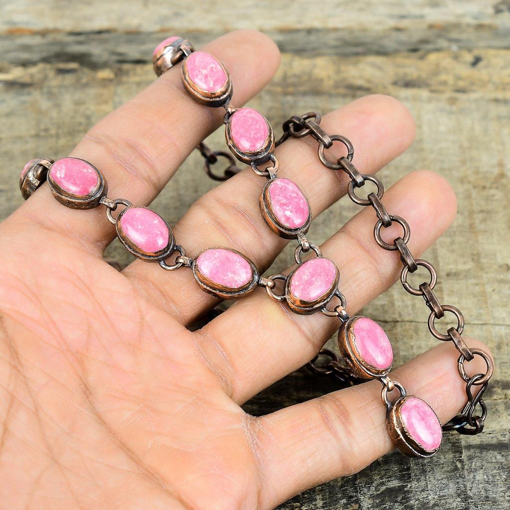 Тулитовый кулон, гальванопластика, медные украшения, кулон с драгоценным камнем, ожерелье с регулируемой цепочкой, гальванопластическое ожерелье, ожерелье ручной работы для подарков