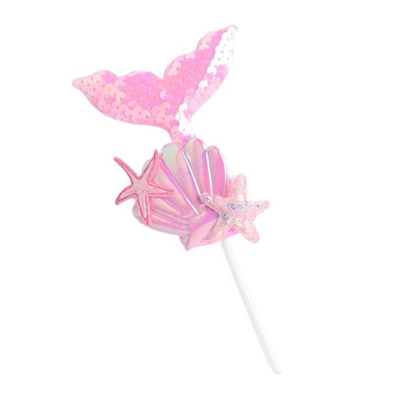 Топпер для кекса Изысканный красивый легкий топпер для торта Хвост русалки Топпер для кекса День рождения Десертная вставка Топпер для кекса