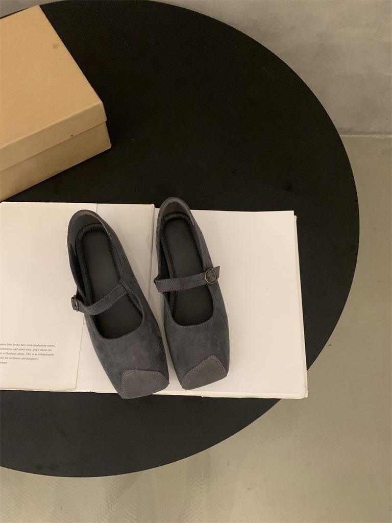 Туфли Мэри Джейн в стиле ретро на плоской подошве, женская обувь, весна и осень 2024, новый нишевый дизайн, леопардовый принт, светлый рот, квадратный нос, одинарные туфли