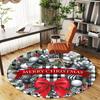 1PC Christmas Wreath Office Round Area Rug, Under Office Chairs Bedroom Living Room Home Decor,Carpet for Office, -1110277