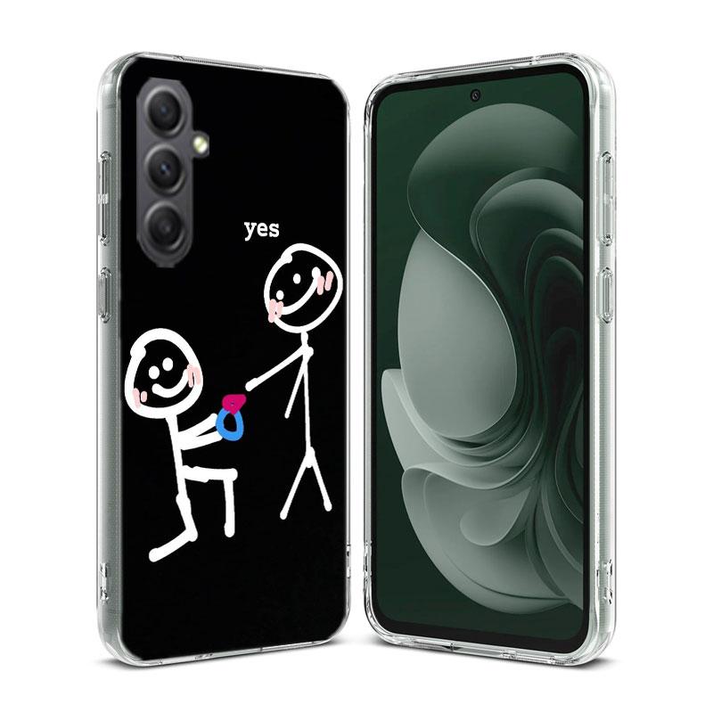 Funny Cute Cartoon Matchman Phone Case for Samsung A16 A26 A36 A56 A17 A37 A57 A07 A06 A02S A03 A04S A05S Galaxy Note 20 10 A50S
