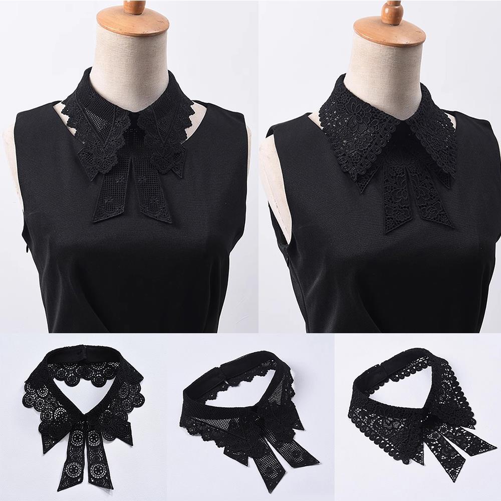 Полурубашка Лацкан Шаль Съемный Вырез Вышитый Декор DIY Ложный Воротник Кружево Цветочный Фейковый Воротник Стильный Женский Воротник