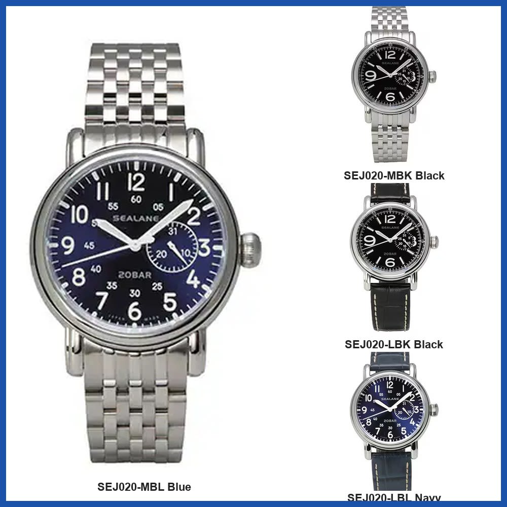 SEALANE SEJ020 Men's Quartz Wrist Watch - Black / Navy / Silver SEJ020-LBK SEJ020-LBL SEJ020-MBL SEJ020-MBK Gift Casual Business Sports Student