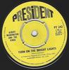 7inch Record ALBERT WASHINGTON & THE KINGS - Turn On The Bright Lights  PT242 President Recor 1969 UK Soul/Funk Used
