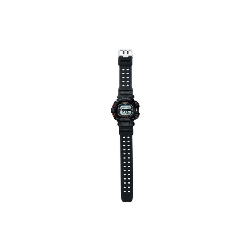 Casio Mudman Дизайн с двойной подсветкой Модный тренд Кварцевый механизм Ремешок из смолы Японские и корейские часы Мужские;s Часы Черный циферблат G9000-1V