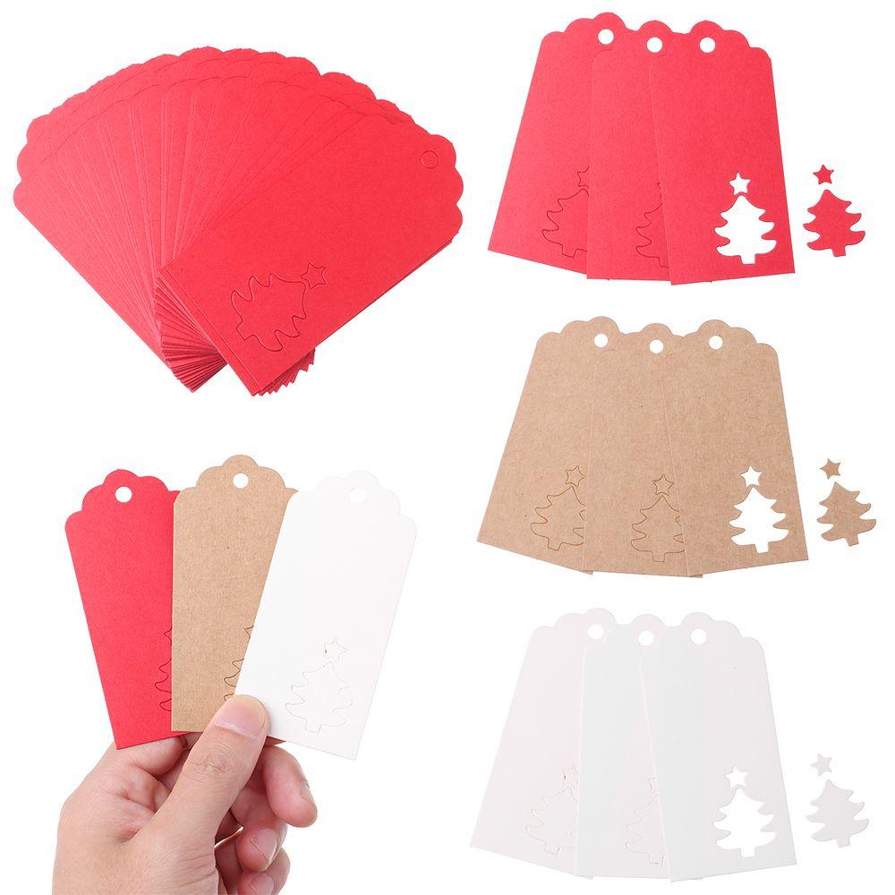 Supplies Gift Wrapping Xmas Tree Christmas Card Label Kraft Paper Tags Snowflake Thanks Tag